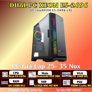 PC HV DUAL XEON E5 2696 V4-64G-1660 6gb-512GB-700W giả lập game-vi-tinh-hoang-vu-tuy-hoa